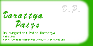 dorottya paizs business card